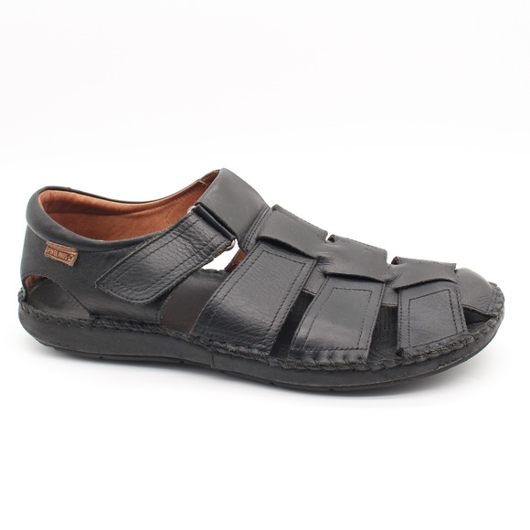 Pikolinos Tarifa Fisherman Sandals Mens Size 45 (US 11-11.5) Black Leather main image 6